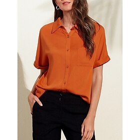 Women's Rayon Casual Button Pocket Shirt